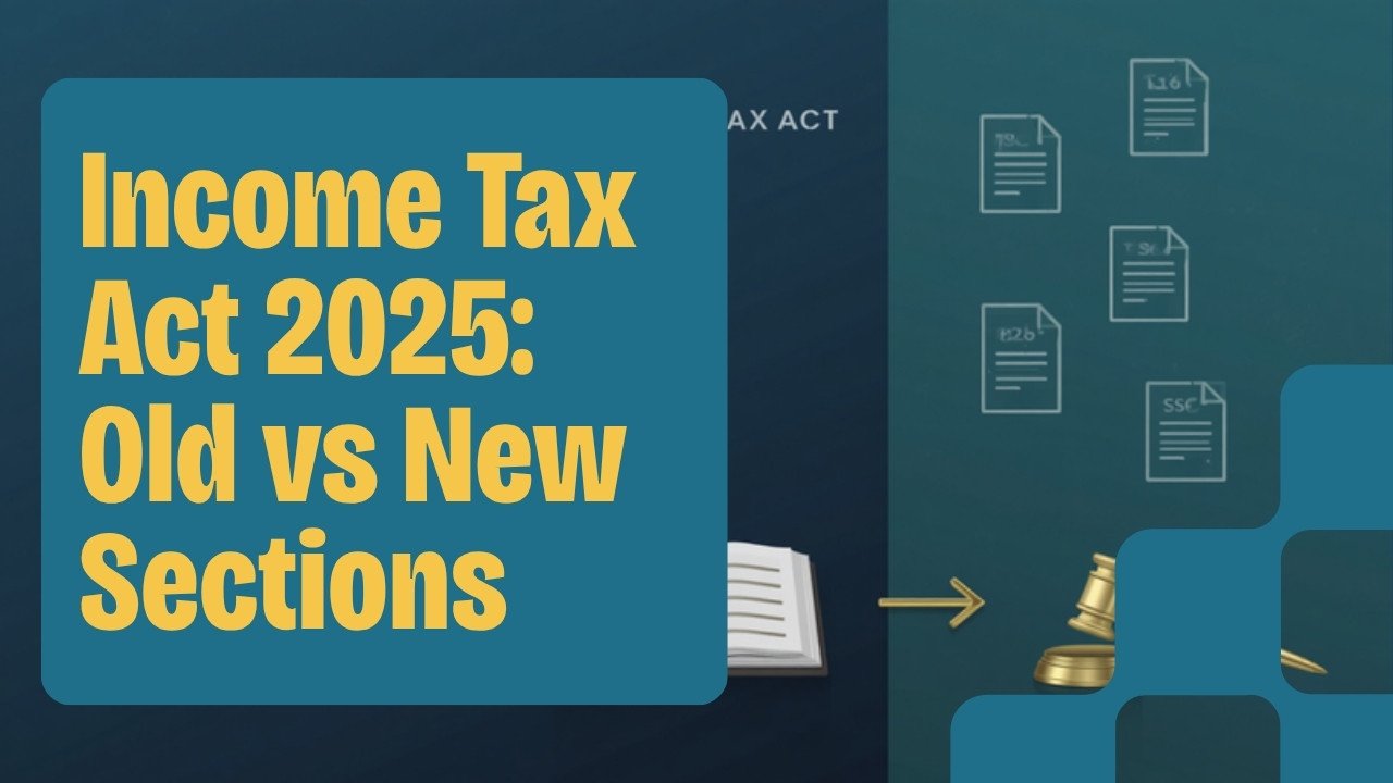 Income Tax Act 2025 old vs new section numbers mapping